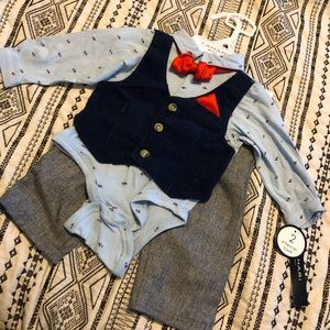 Cute Baby Boy Suit Set Tahari Blue 12M